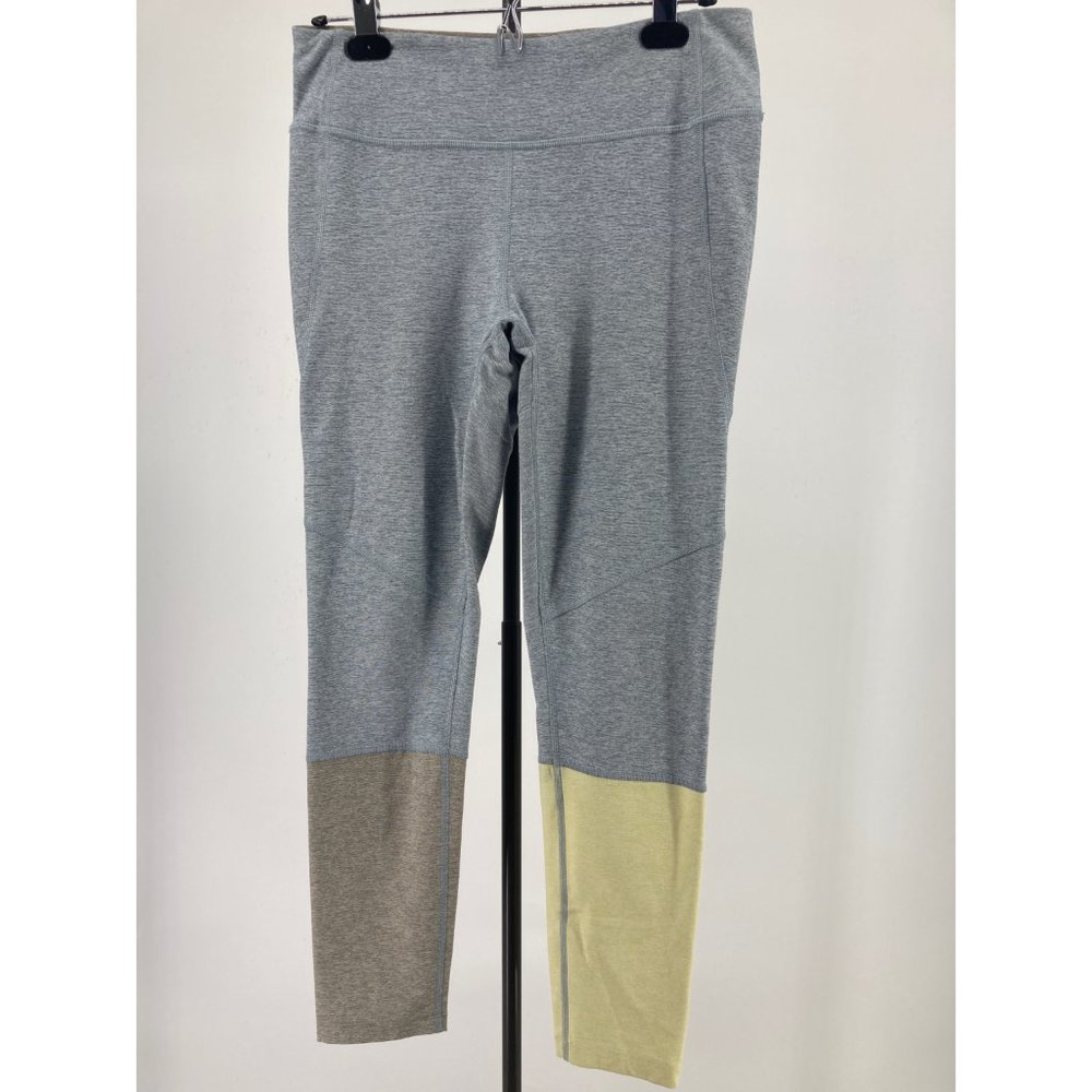 Outdoor Voices Womens Leggings Colorblock Stretch Blue Yellow Size Large